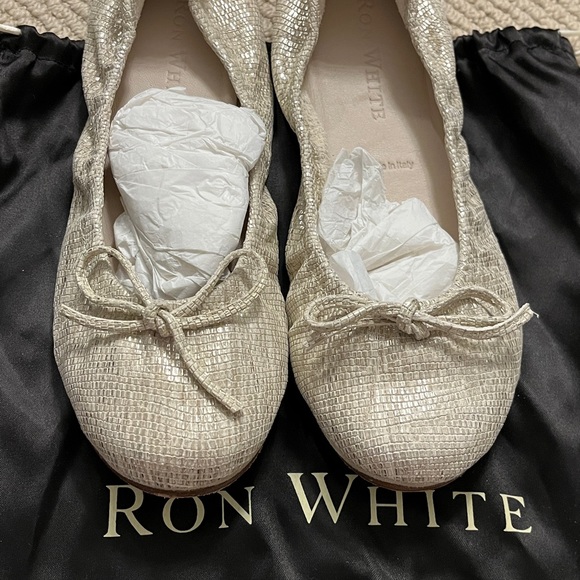 Ron White ballet flats. Metallic. - Picture 5 of 7